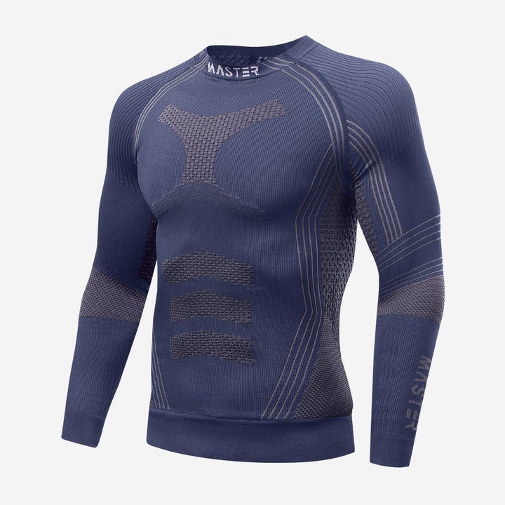 Quick-Drying Soft Compression Base Layer for Men - Blue (Shirt)