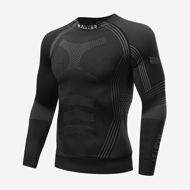 Quick-Drying Soft Compression Base Layer for Men - Black (Shirt)