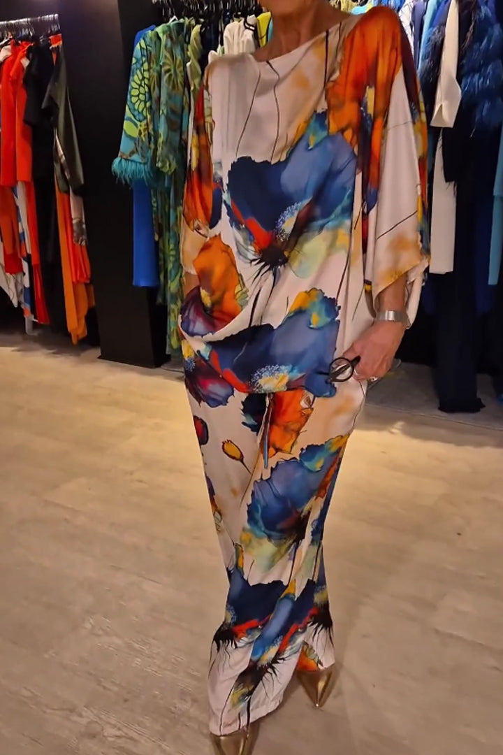 Printed Jersey Co-ord Set for Women - Top and Trousers
