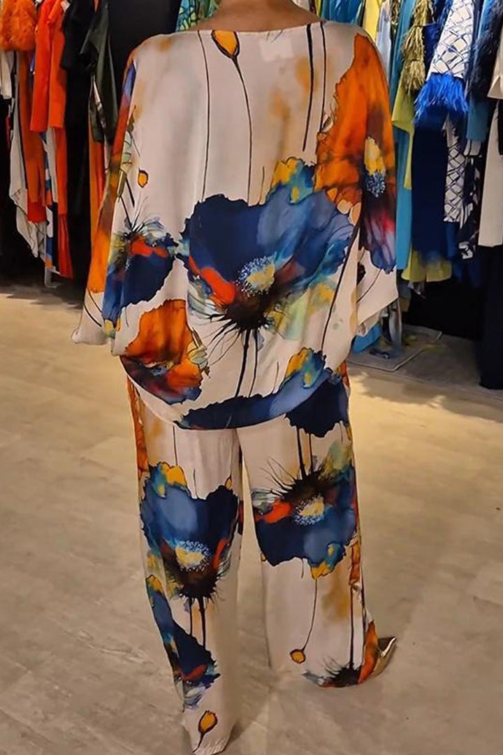 Printed Jersey Co-ord Set for Women - Top and Trousers