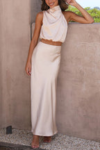Inaia - Stylish Long Skirt Ensemble