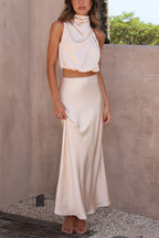 Inaia - Stylish Long Skirt Ensemble