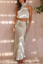 Inaia - Stylish Long Skirt Ensemble