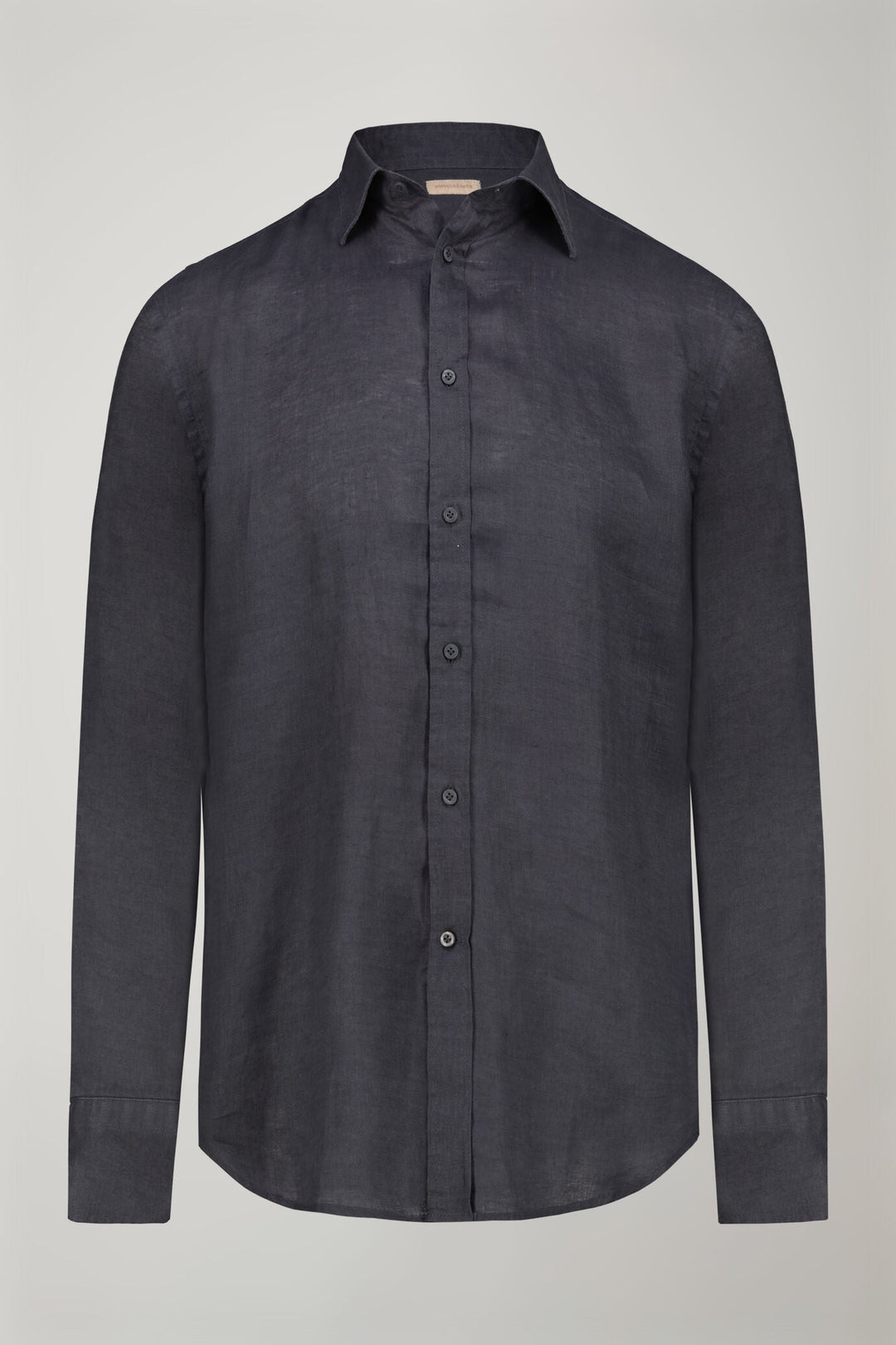 Classic Collar Pure Linen Comfort Shirt for Men — STEEL