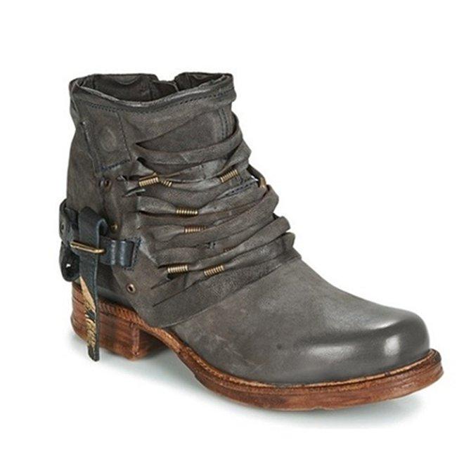 Ankle Boots with Cushioned Sole and Slip-Resistant Grip