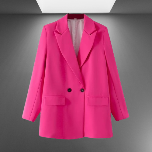 Classic Double-Breasted Blazer for Women - Perfect for Professional Attire