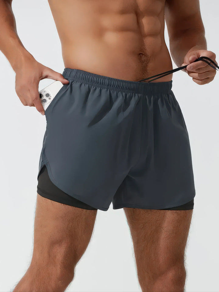 Quick-Dry Running & Training Shorts for Men - Dark Gray