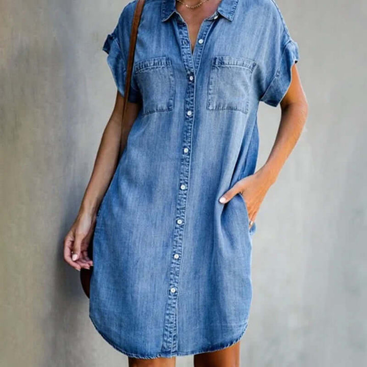 Rina Denim Dress - Relaxed Fit for Women