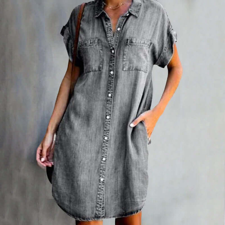 Rina Denim Dress - Relaxed Fit for Women