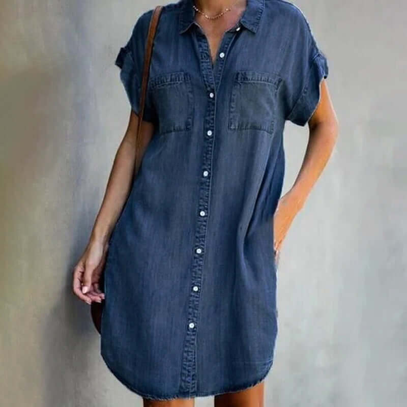 Rina Denim Dress - Relaxed Fit for Women