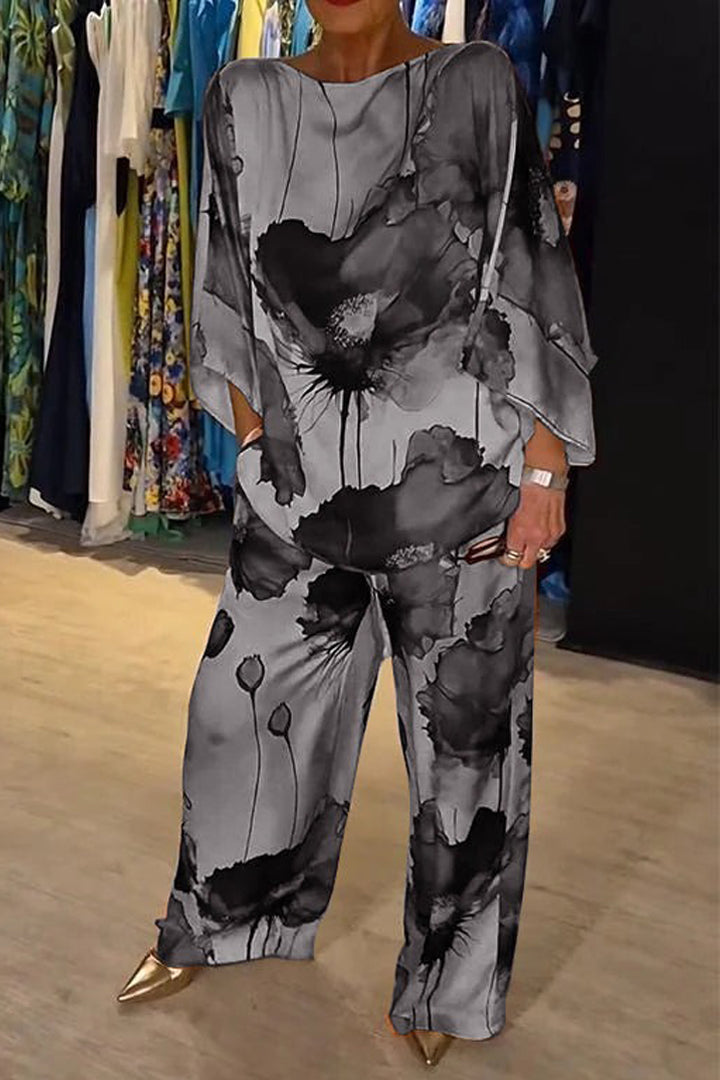 Printed Jersey Co-ord Set for Women - Top and Trousers