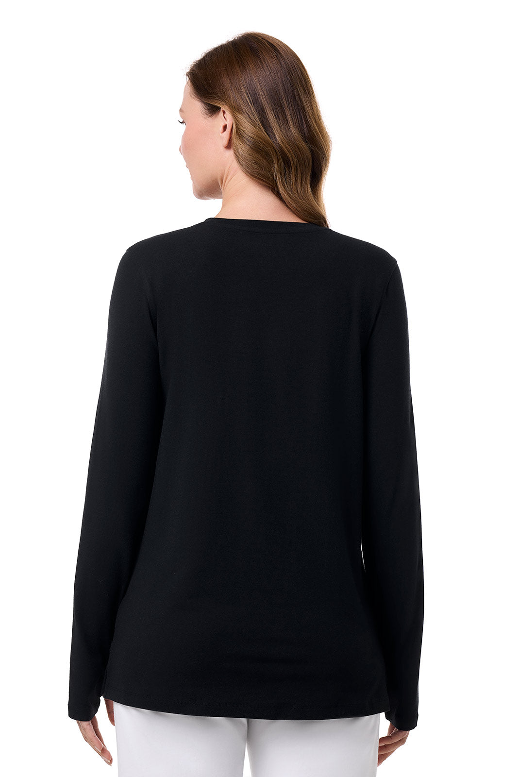Women's Dania Long Sleeve T-Shirt with Thumbholes | Black — gallery