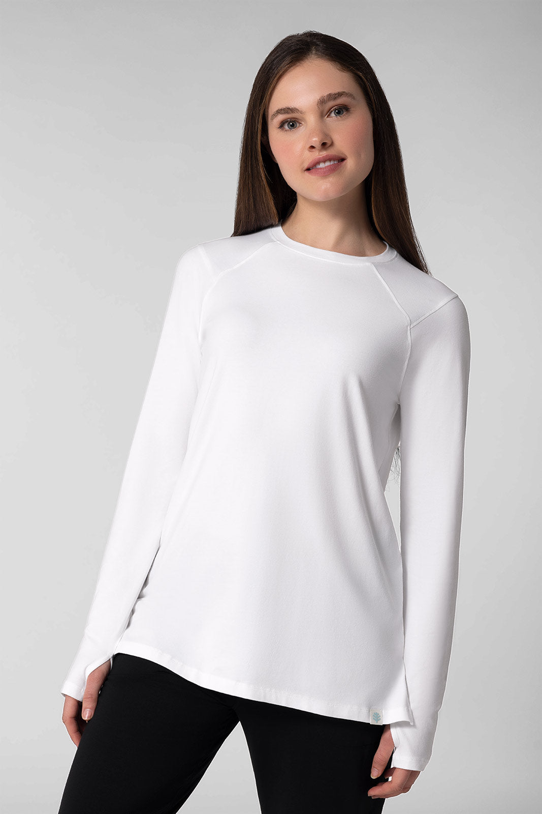 Women's Dania Long Sleeve T-Shirt with Thumbholes | White