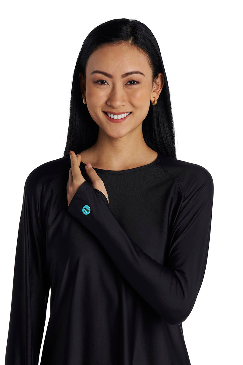Women's Seacoast Crew Cover Up Dress | Black — gallery