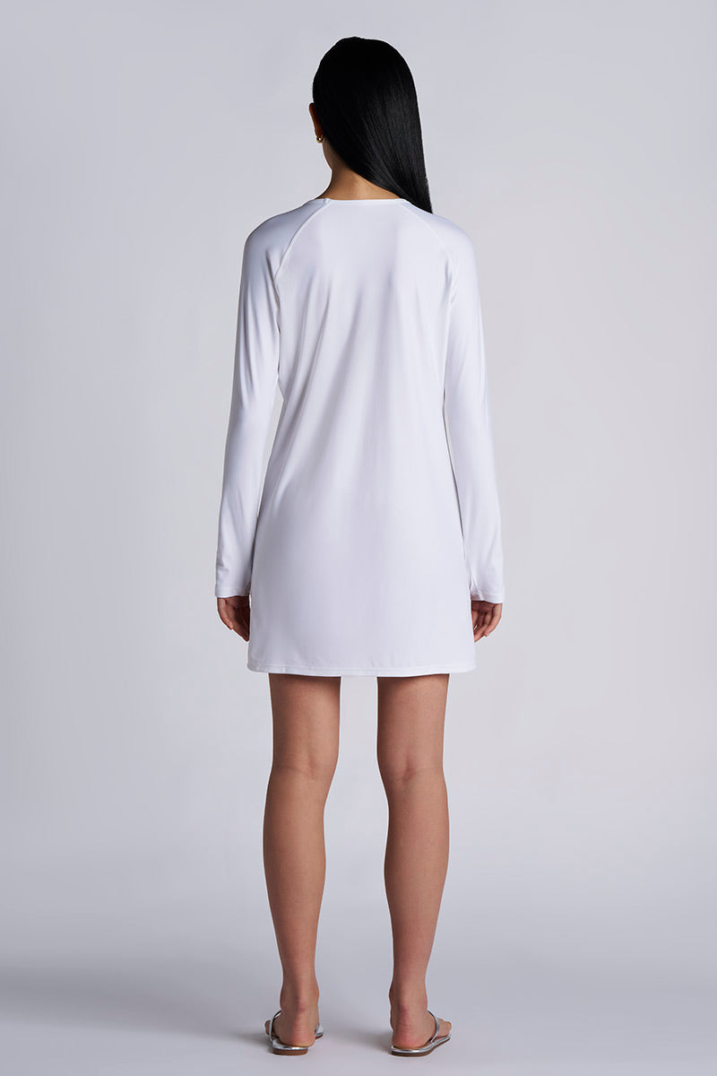 Women's Seacoast Crew Cover Up Dress | White — gallery
