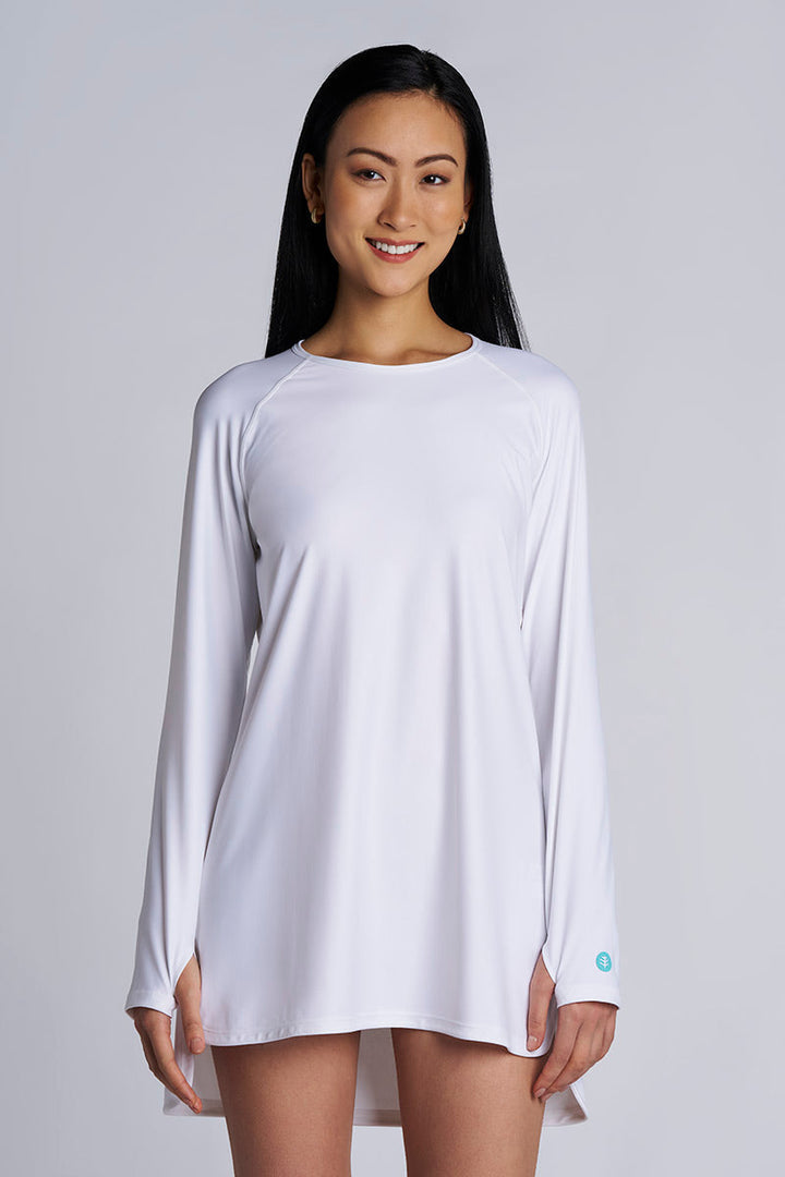 Women's Seacoast Crew Cover Up Dress | White — gallery
