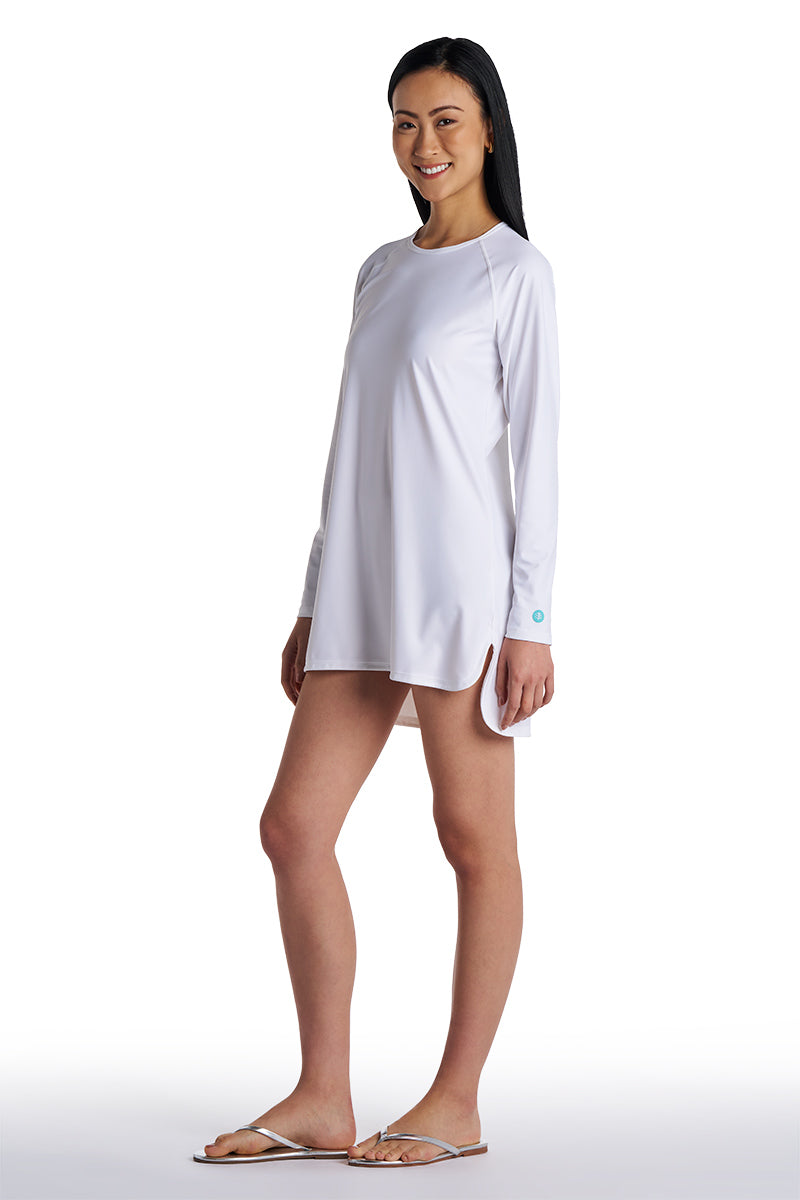 Women's Seacoast Crew Cover Up Dress | White — gallery