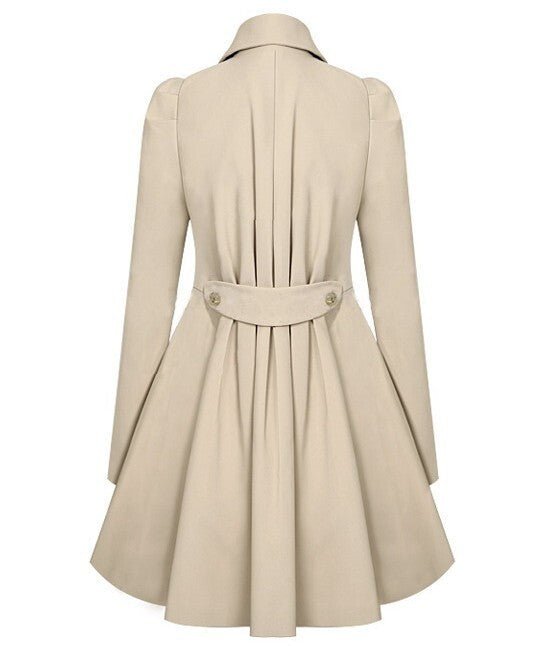 Belted Trench Coat in a Knee-Length Cut for Women