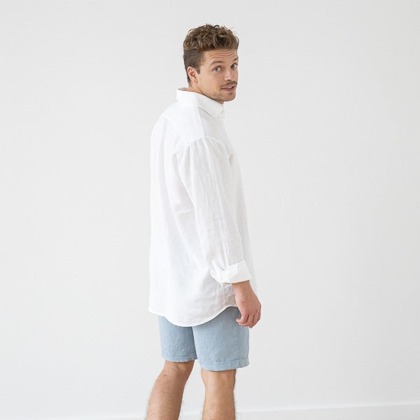 Paul White Linen Shirt for Men — gallery