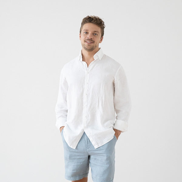 Paul White Linen Shirt for Men — gallery