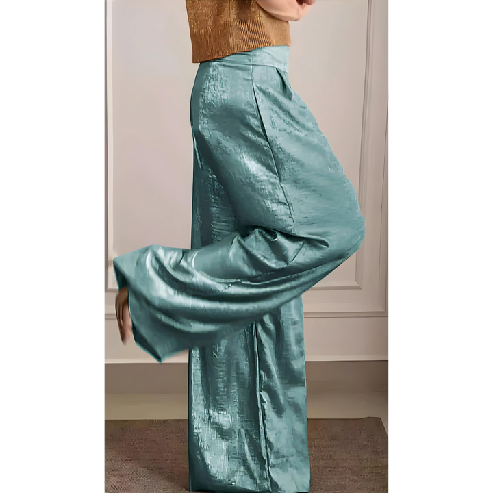 Wide-Leg High-Waisted Trousers in Multiple Colours