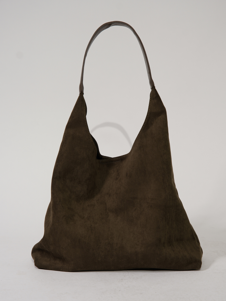 Structured Suede Tote – Spacious Everyday Handbag