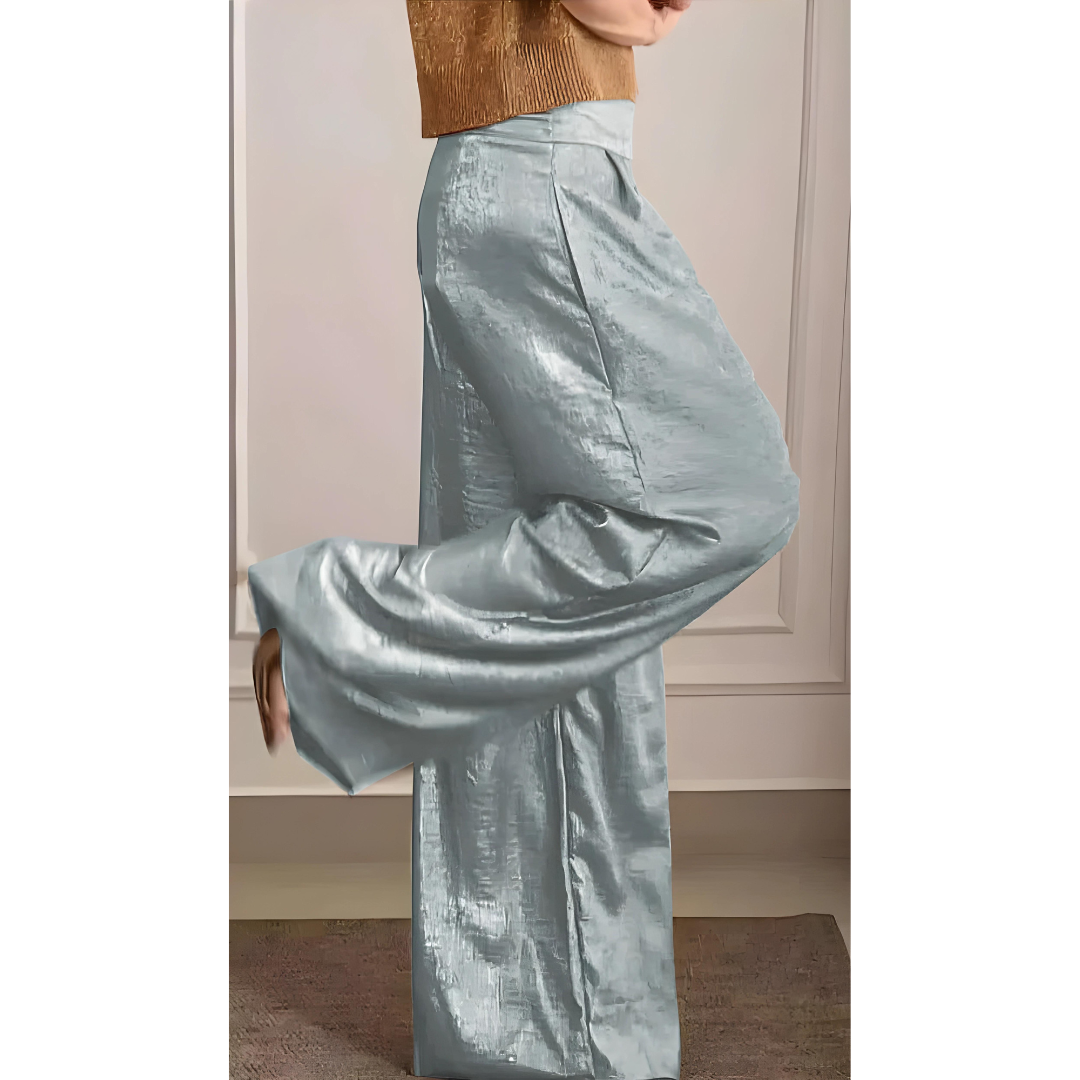 Wide-Leg High-Waisted Trousers in Multiple Colours