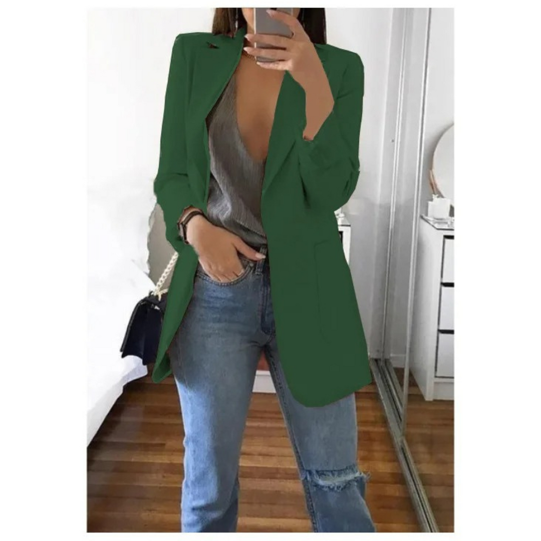 Printed Double-Breasted Blazer for Smart Office Dressing
