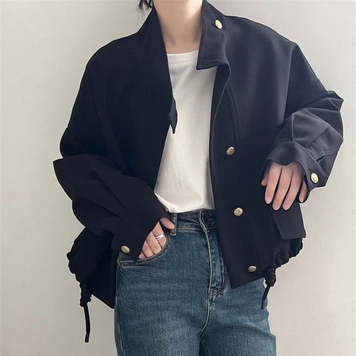 Daisy Floral Jacket with Structured Collar for Women