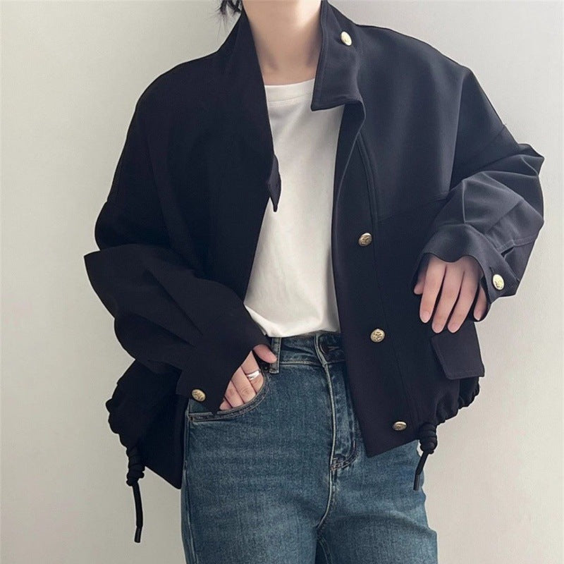 Daisy Floral Jacket with Structured Collar for Women