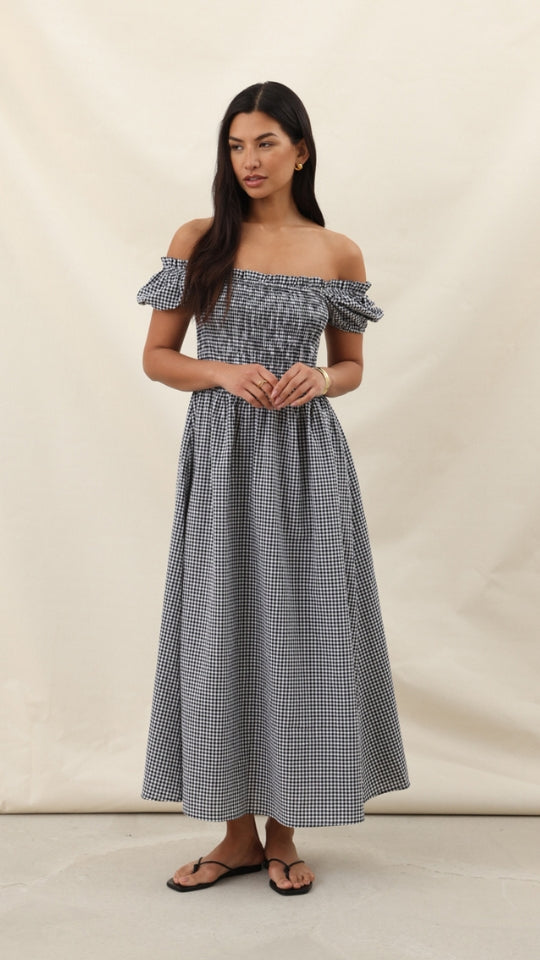 Mika Gingham Print Dress for Women - gallery