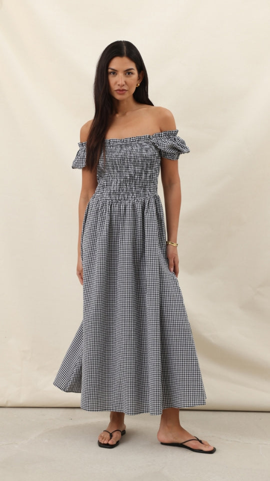 Mika Gingham Print Dress for Women - gallery