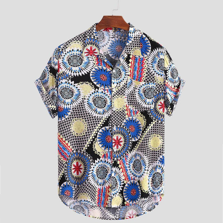 Vintage Printed Loose Casual Shirt for Men - gallery