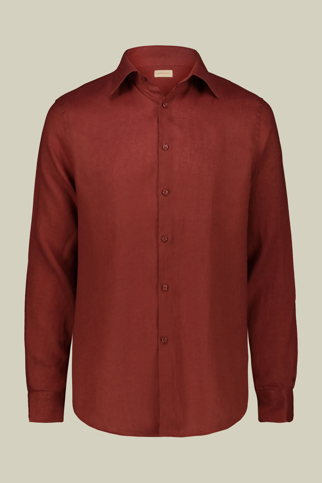 Classic Collar Pure Linen Shirt — Multi-Colour for Men — CORAL