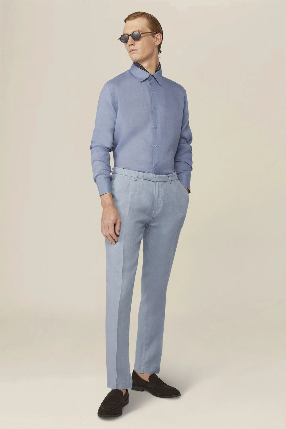 Classic Collar Pure Linen Shirt — Multi-Colour for Men — gallery