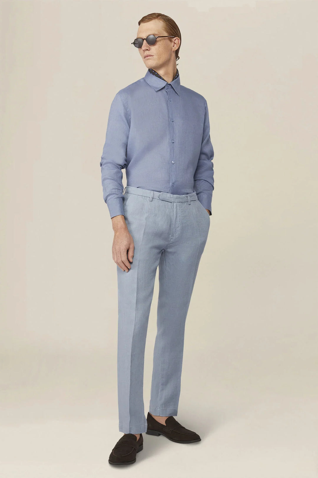 Classic Collar Pure Linen Shirt — Multi-Colour for Men — gallery