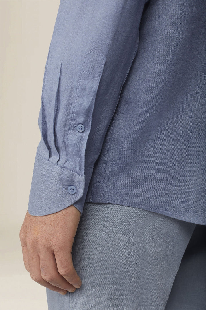 Classic Collar Pure Linen Shirt — Multi-Colour for Men — gallery