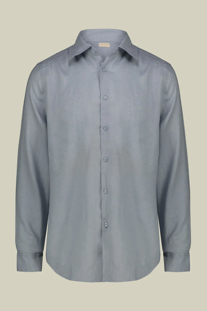 Classic Collar Pure Linen Shirt — Multi-Colour for Men — SKY