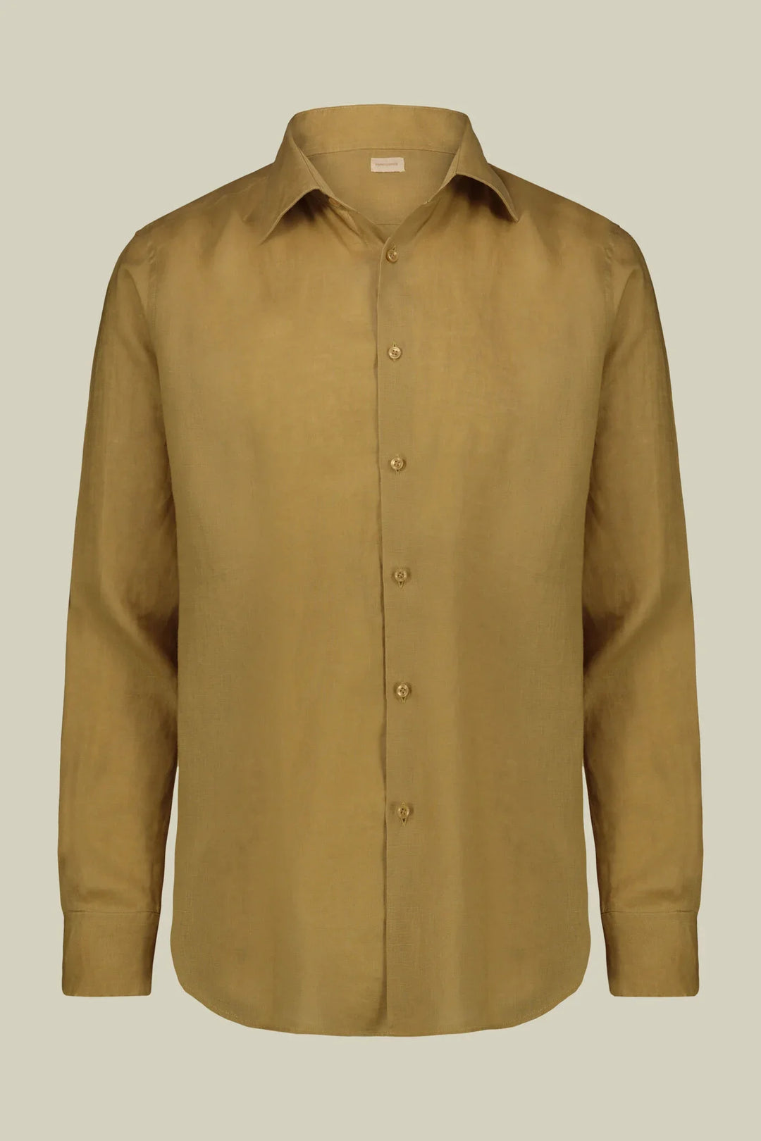 Classic Collar Pure Linen Shirt — Multi-Colour for Men — YELLOW