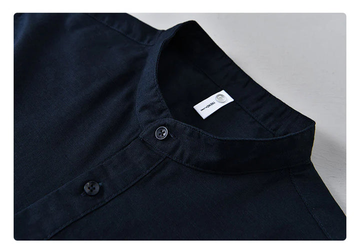 Classic Navy Blue Cotton Kurta Shirt for Men - gallery