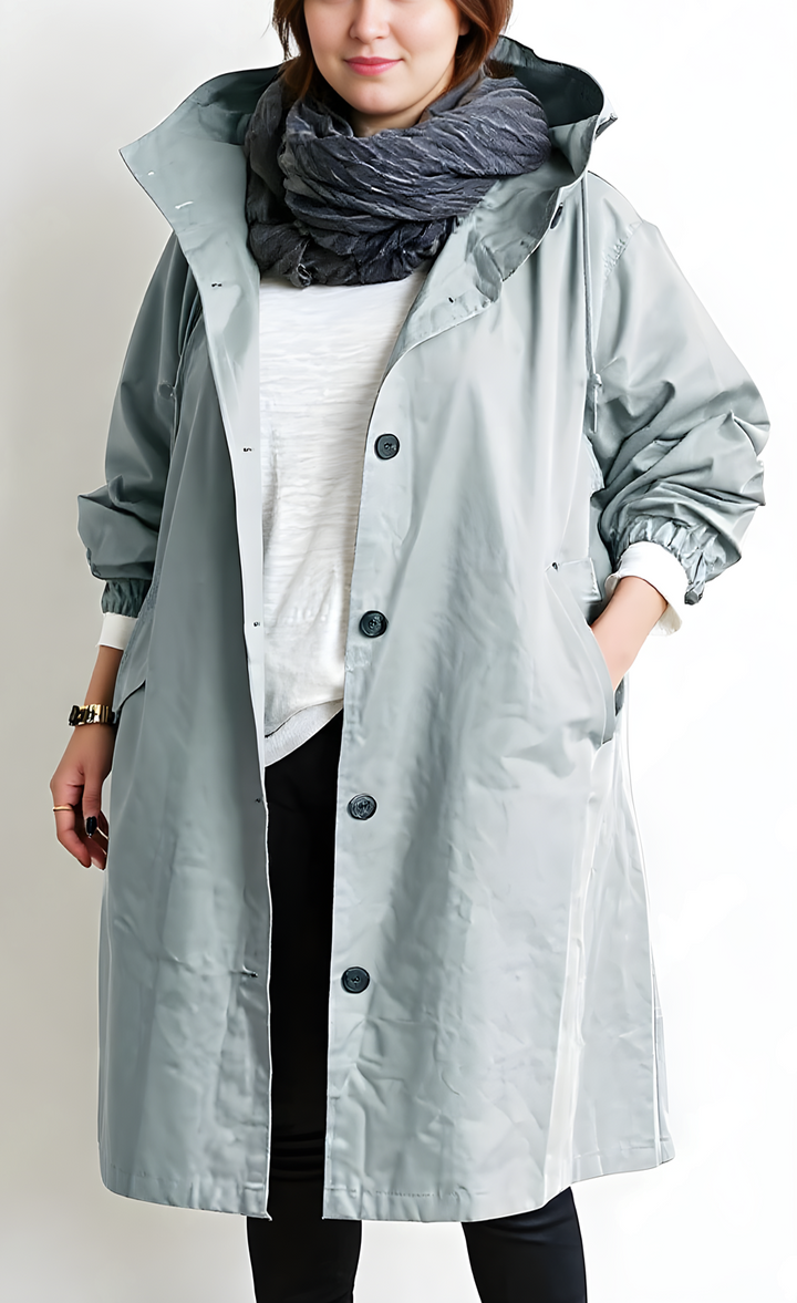 Women's Hooded Overcoat in a Classic Straight Fit