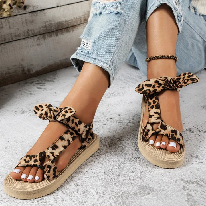Leopard Print Sandals with Non-Slip Sole for Women