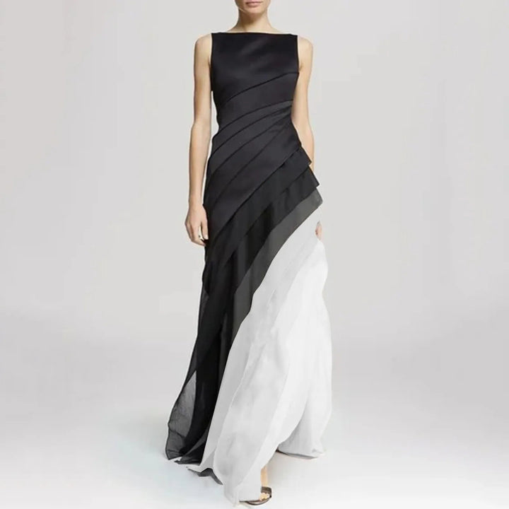 Ombre Layered Dress with Flowing Tiered Skirt