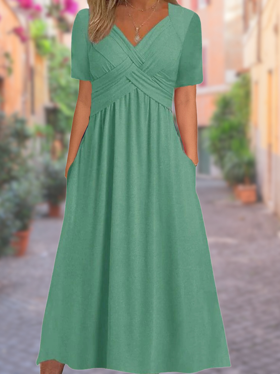 Selby Cut-Out Maxi Dress in a Lightweight Summer Cloth