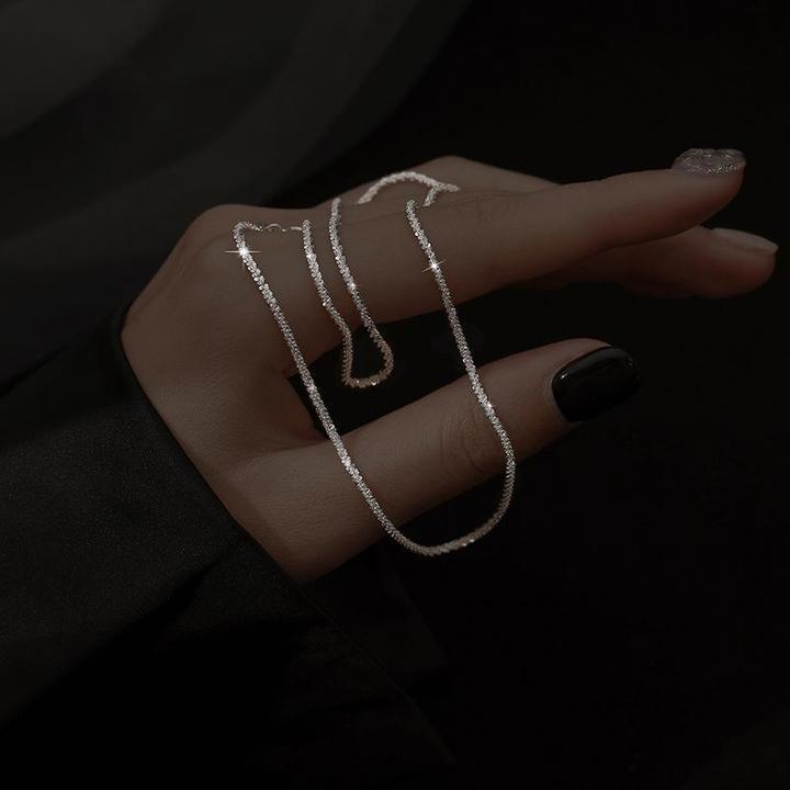 Silver Double Chain Celestial Necklace for Women