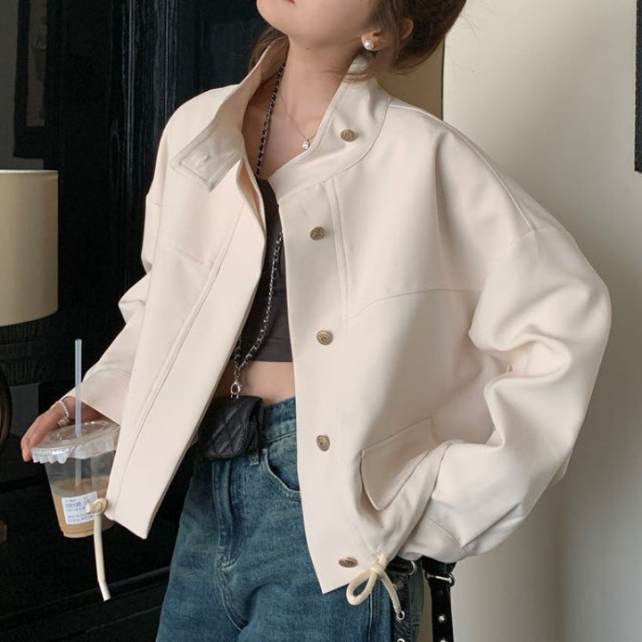Daisy Floral Jacket with Structured Collar for Women