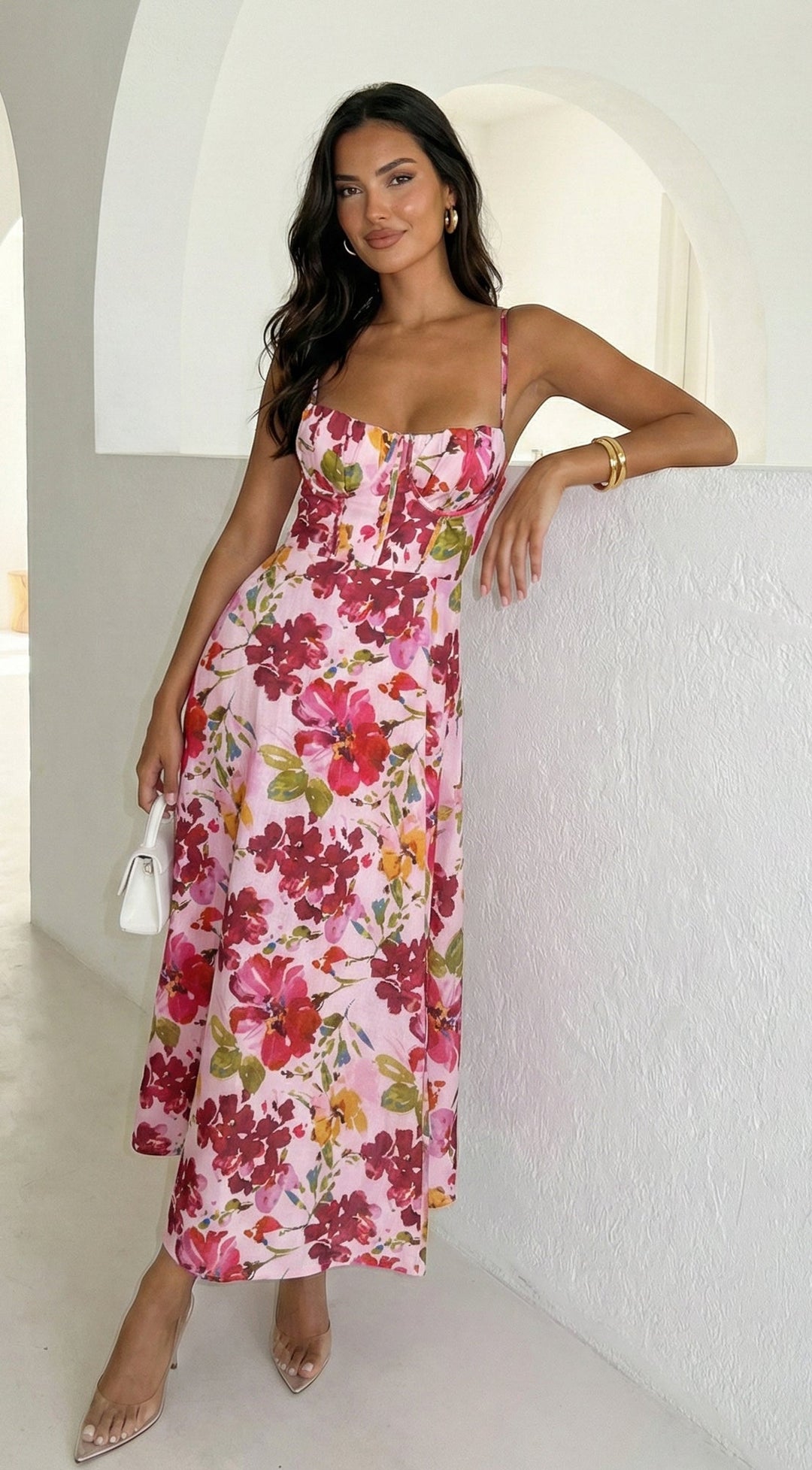 Floréa Bodice Floral Maxi Dress - Pink — gallery