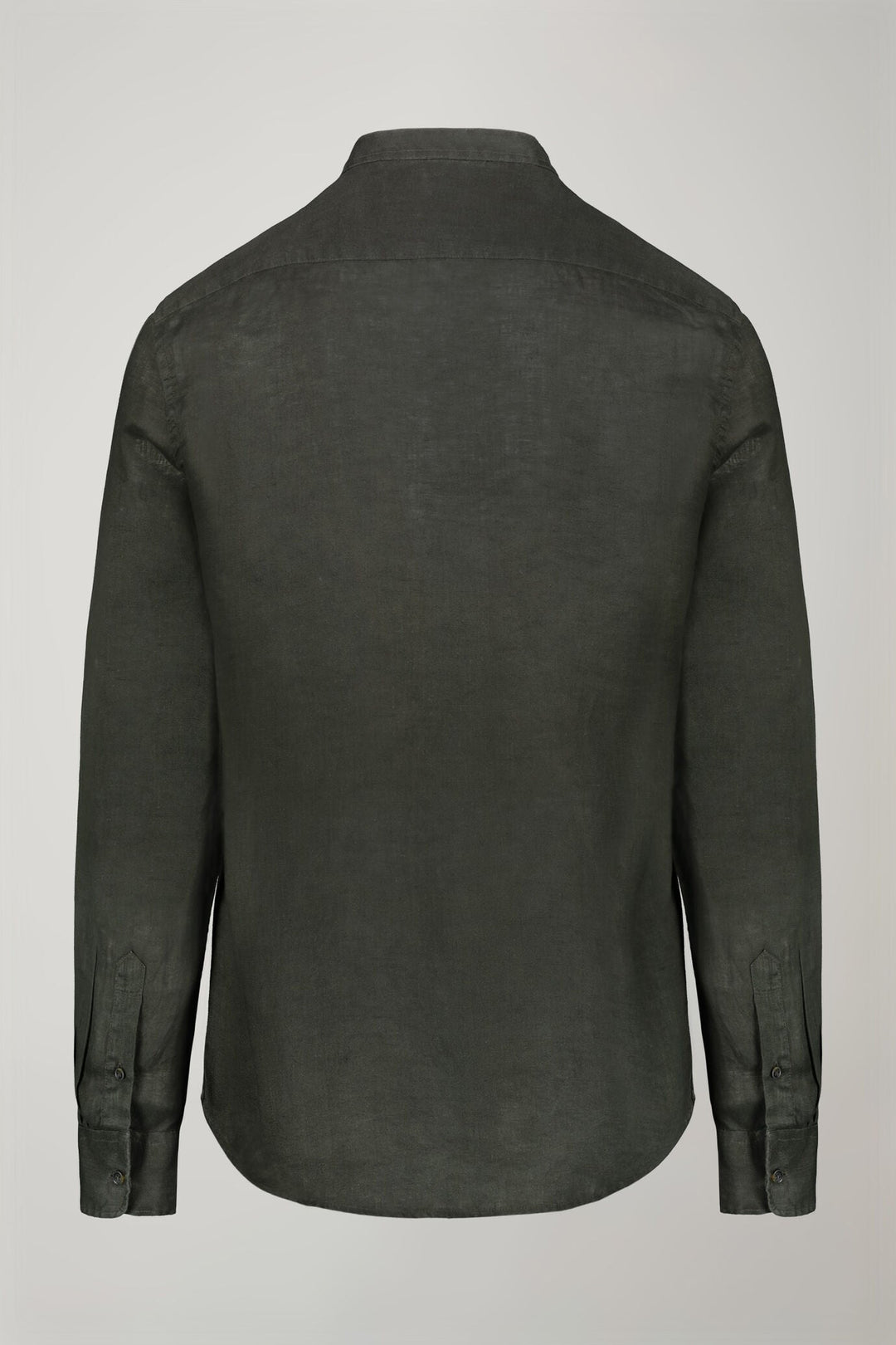 Korean Collar Pure Linen Comfort Shirt for Men — gallery