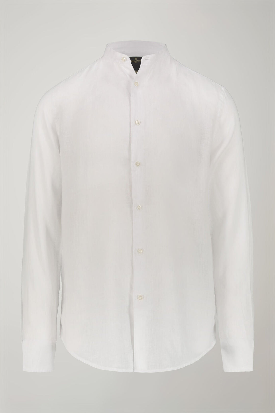 Korean Collar Pure Linen Comfort Shirt for Men — gallery