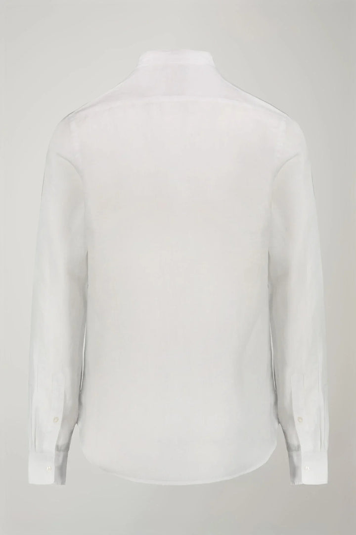 Korean Collar Pure Linen Comfort Shirt for Men — gallery